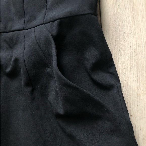 J. Crew Cap Sleeve V Neck Dress in Black Size 4P - Picture 5 of 12